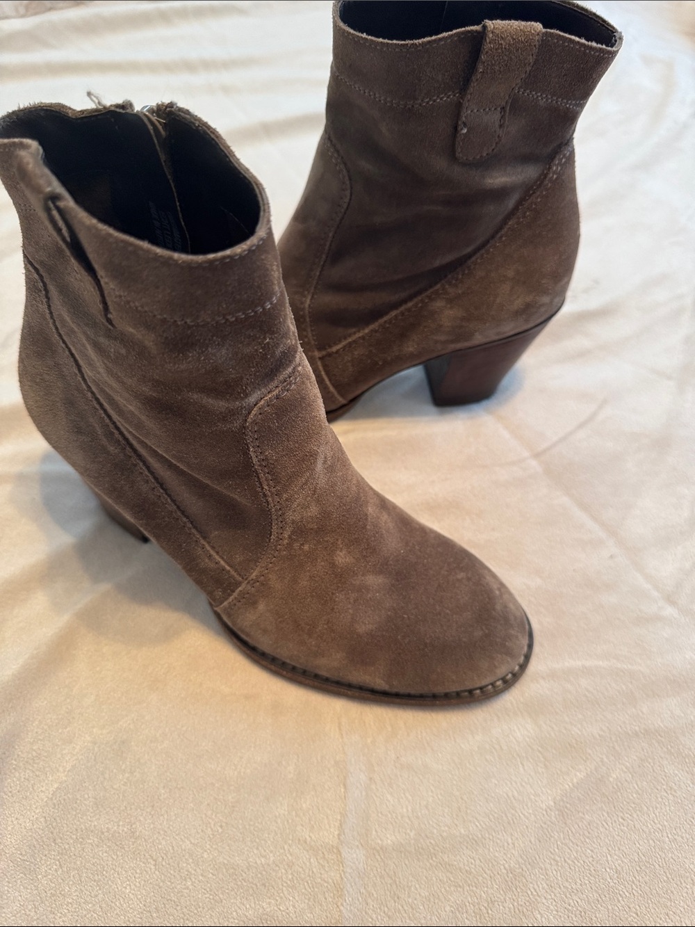 Paul Green Women's Brown Suede Ankle Boots - Classic Heeled Boots